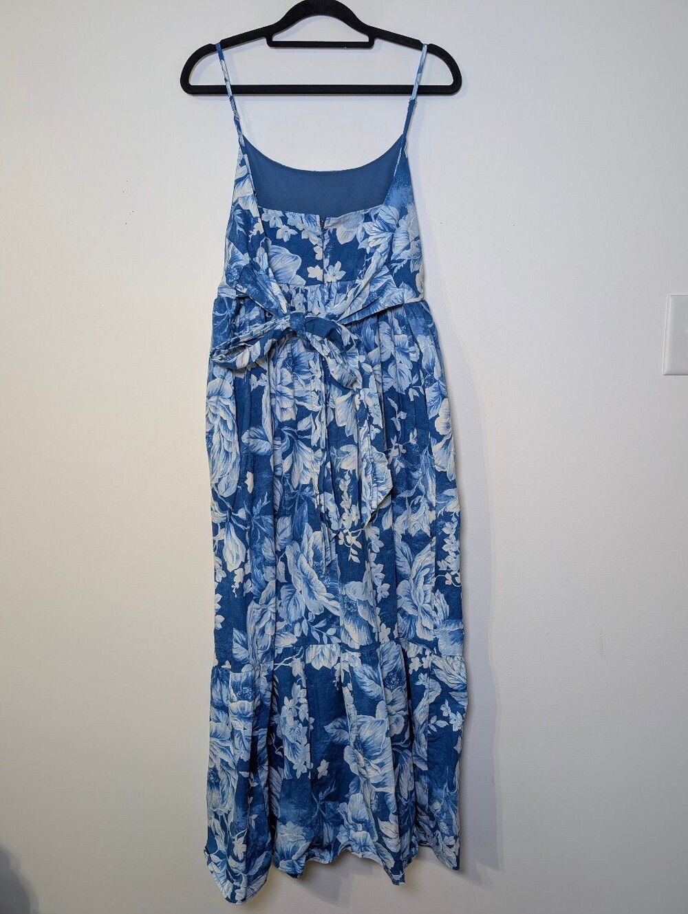 Joie Blue Floral Maxi Dress Size 10 Cottagecore Coastal Garden Party Feminine - Picture 6 of 11